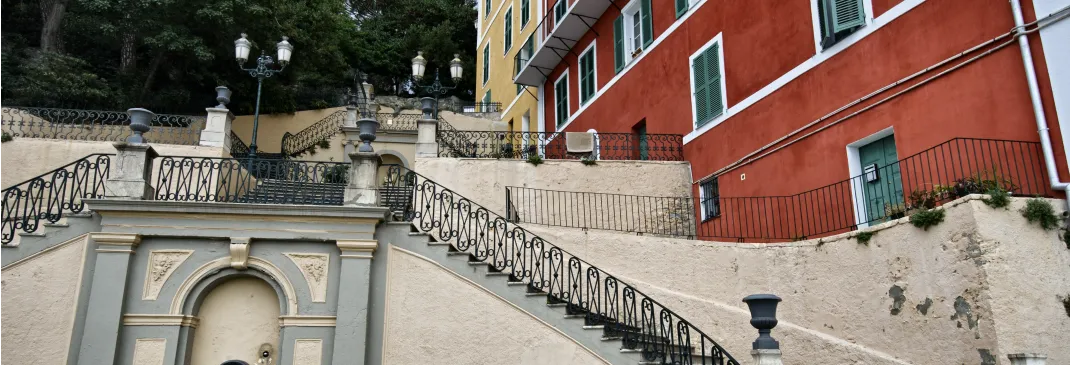 Strasse in Bastia, Frankreich.